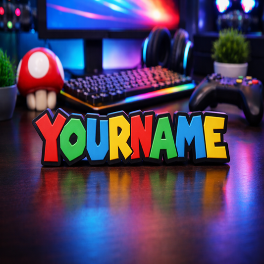 Colourful custom Gamer Name Plaque| Custom 3d Printed