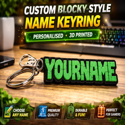 Custom Gamer Name Keyring| Custom 3d Printed