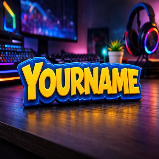 Gamer-Inspired Name Sign | Custom 3D Printed