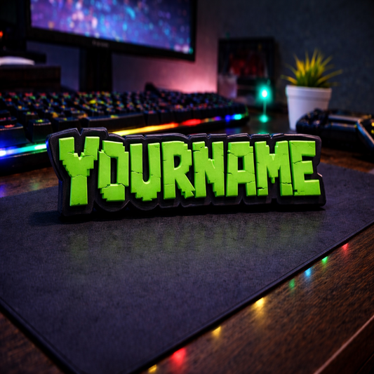 Personalised Gamer Inspired Name Sign | Custom Pixel Gaming Name Plaque
