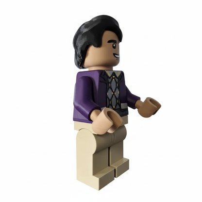Raj Koothrappali 3D printed minifigure side view no background