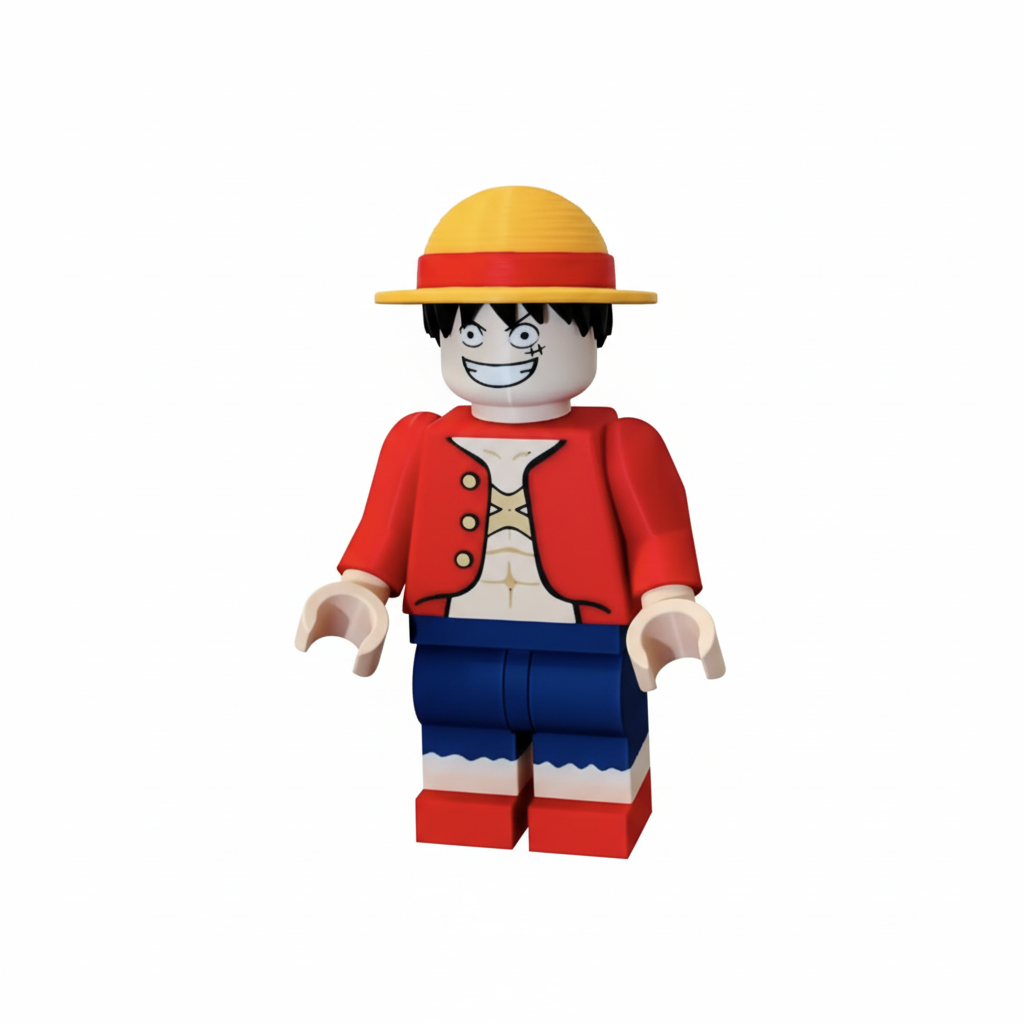 Monkey D. Luffy 3D printed minifigure no background