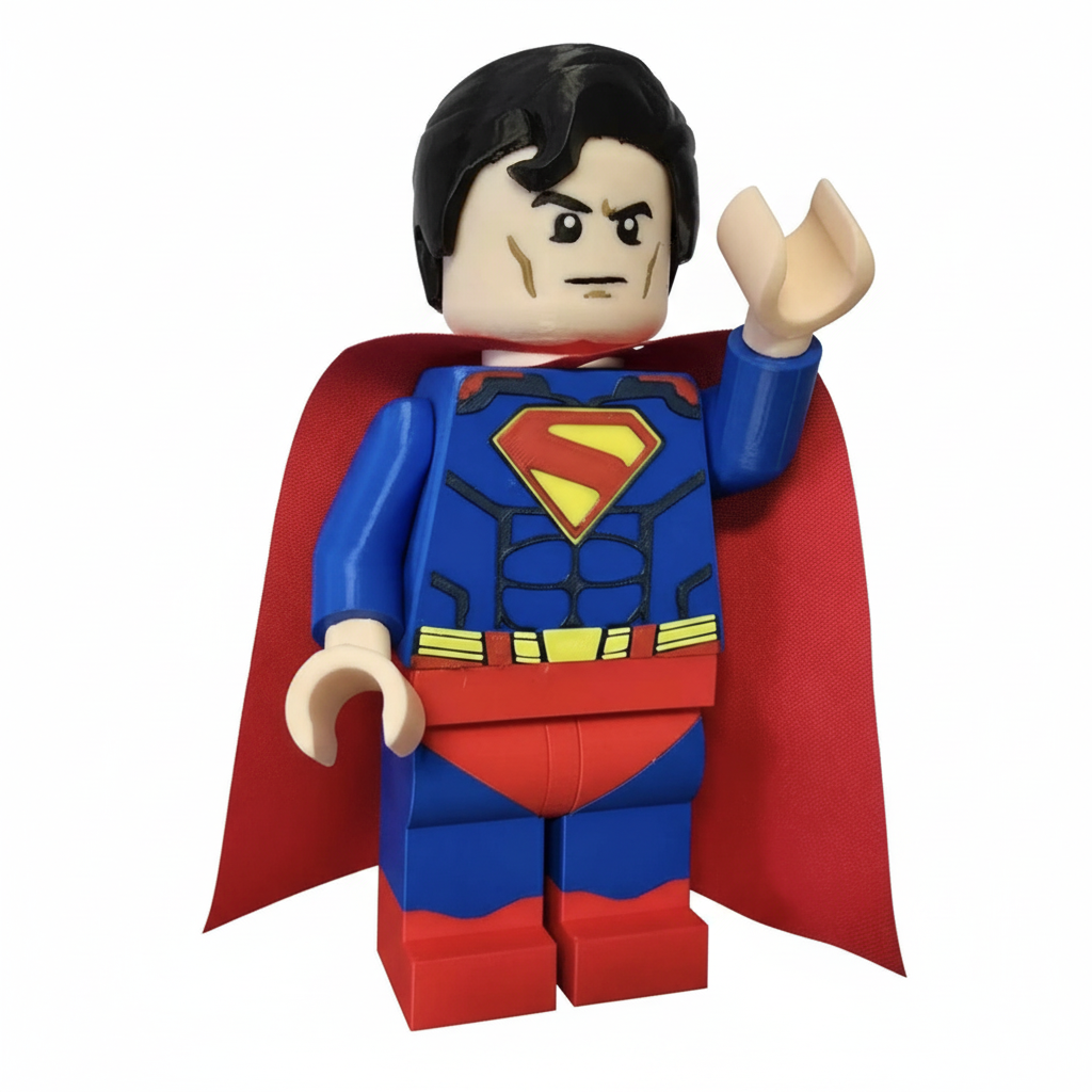 Superman 3D printed minifigure no background