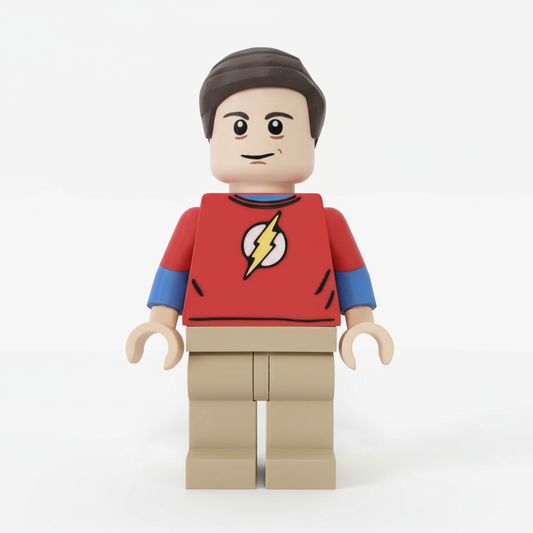 Sheldon Cooper 3D printed minifigure front view