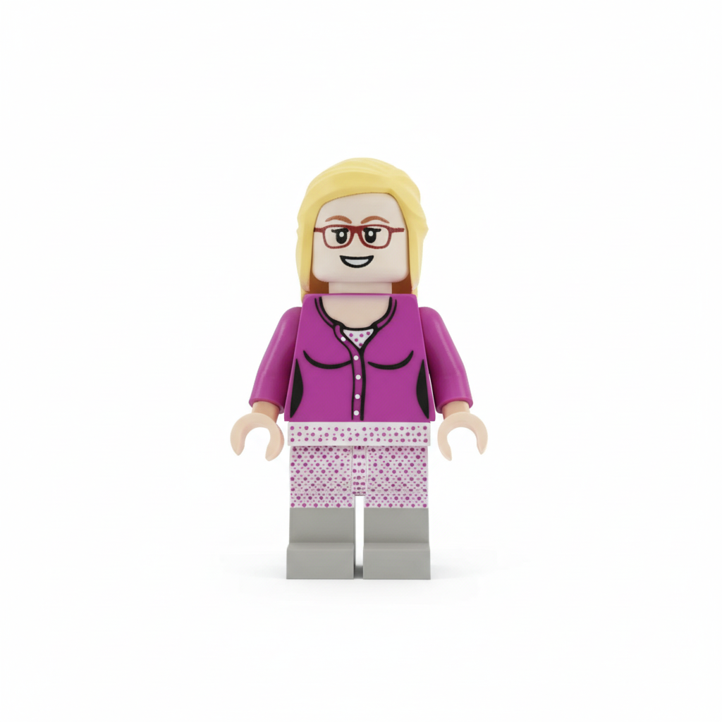 Bernadette Rostenkowski-Wolowitz 3D printed minifigure front view